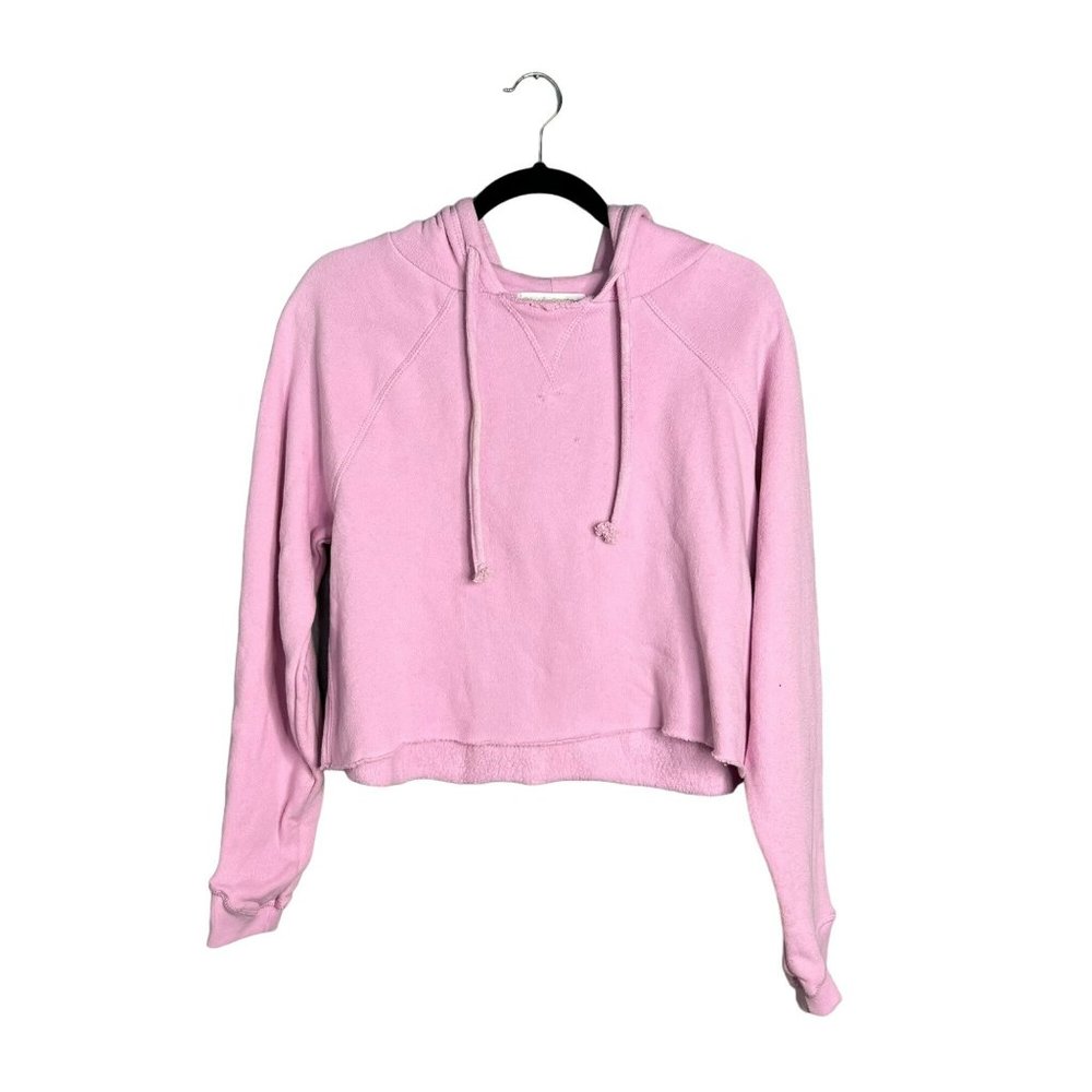 Spiritual Gangster Pink Follow your Soul Crop Graphic Hoodie XS